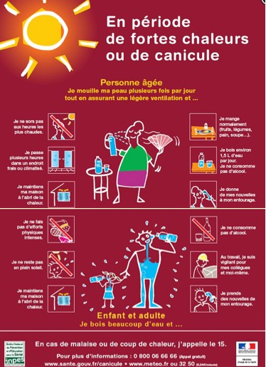 affiche attention canicule